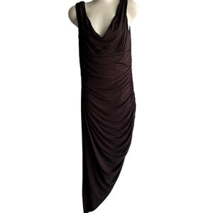 Express Elegant Asymmetrical ruched Black Dress